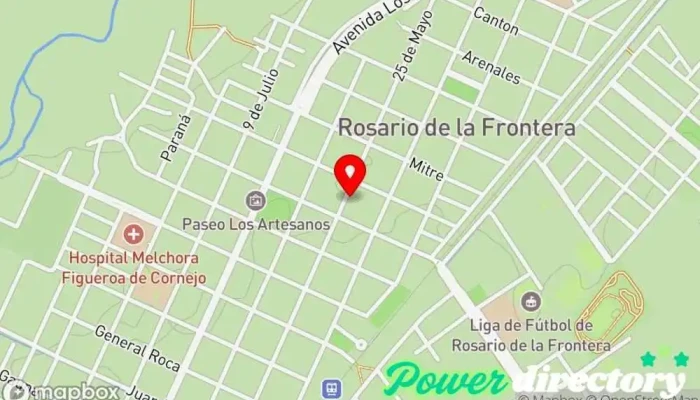 mapa de Corefin Agencia de préstamos en Rosario de la Frontera