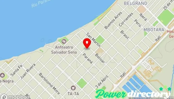 mapa de Corefin Agencia de préstamos en Ituzaingó