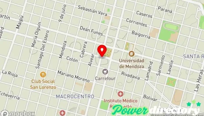 mapa de Corefin Agencia de préstamos en Río Cuarto