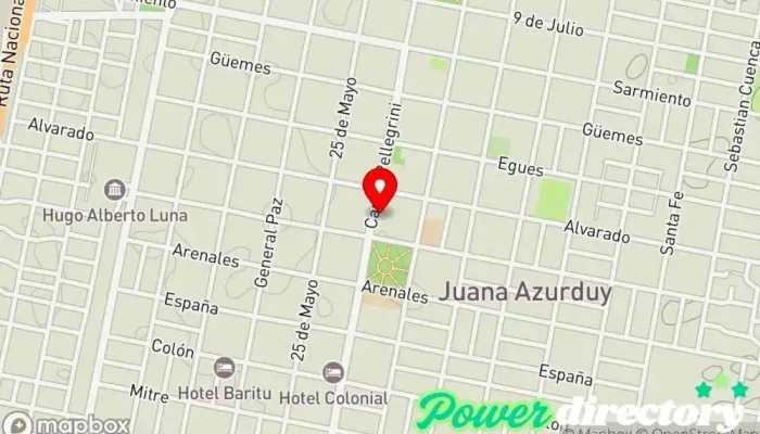 mapa de Corefin Agencia de préstamos, Cooperativa de ahorro y crédito, Planificador financiero en San Ramon de la Nueva Oran