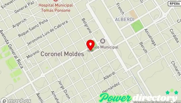 mapa de Coronel Moldes  en Coronel Moldes