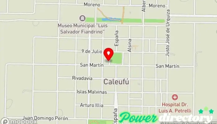 mapa de Correo Argentino - Sucursal Caleufú Oficina de correos, Oficinas de empresa en Caleufú