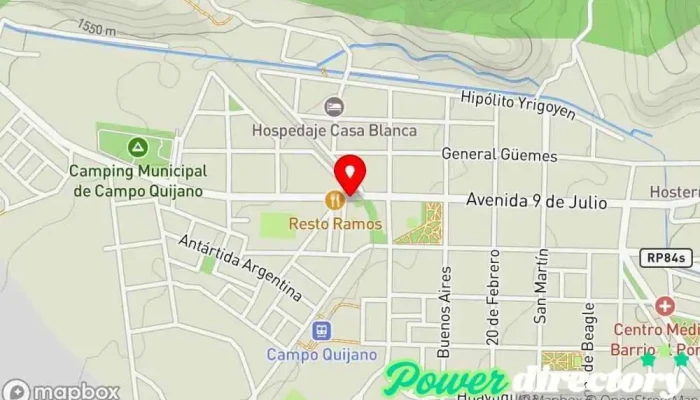mapa de Correo Argentino - Sucursal Campo Quijano Oficina de correos en Campo Quijano