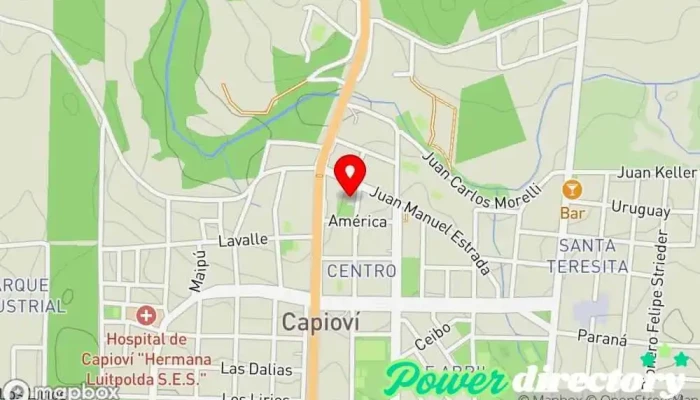 mapa de Correo Argentino - Sucursal Capiovi Oficina de correos en Capiovi