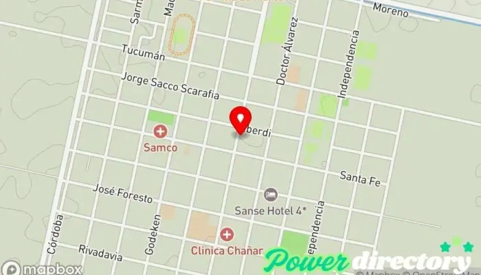 mapa de Correo Argentino - Sucursal Chañar Ladeado Oficina de correos en Chañar Ladeado