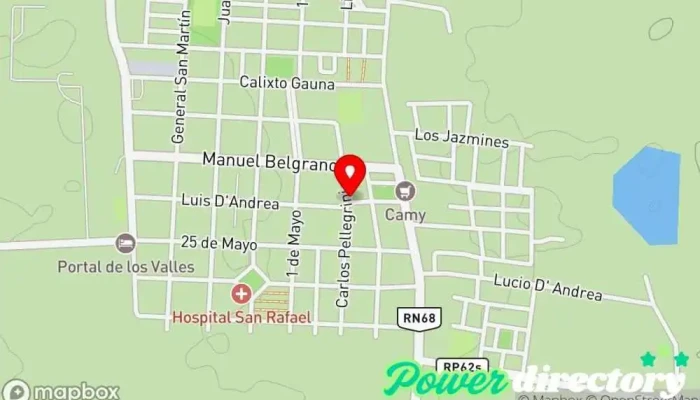 mapa de Correo Argentino - Sucursal El Carril Oficina de correos, Servicio postal en El Carril