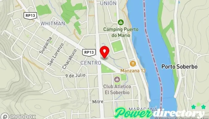 mapa de Correo Argentino - Sucursal El Soberbio Oficina de correos en El Soberbio