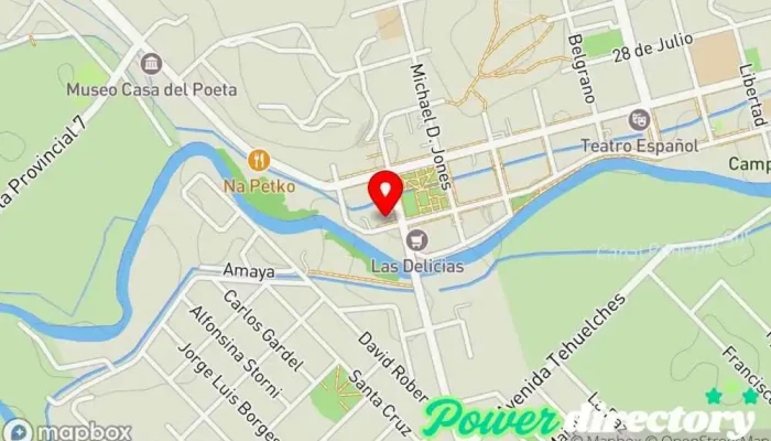 mapa de Correo Argentino - Sucursal Gaiman Oficina de correos, Servicio postal en Gaiman
