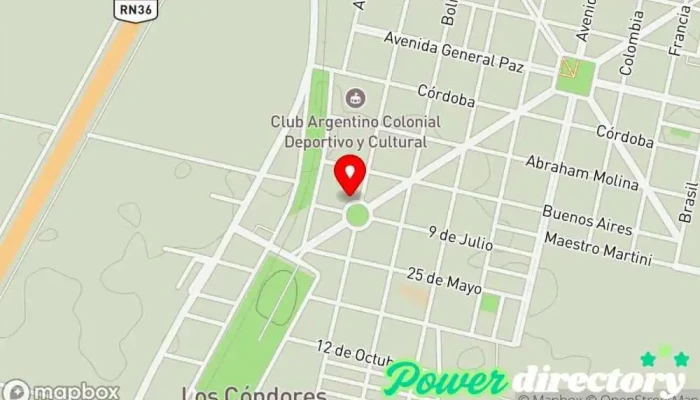 mapa de Correo Argentino - Sucursal Los Condores Oficina de correos, Servicio postal en Los Condores