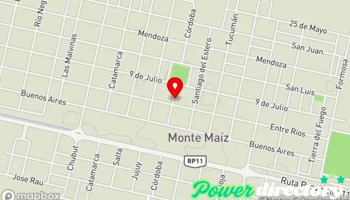 mapa de Correo Argentino - Sucursal Monte Maiz Oficina de correos en Monte Maiz