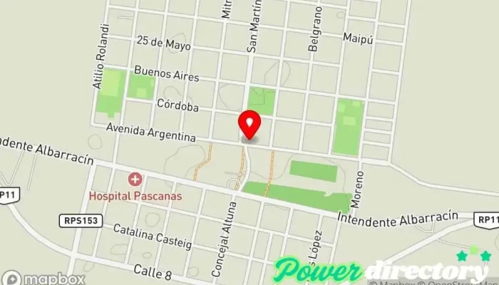 mapa de Correo Argentino - Sucursal Pascanas Oficina de correos en Pascanas