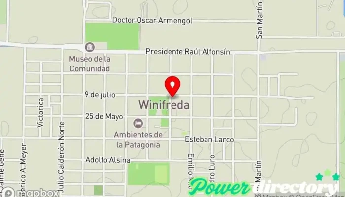 mapa de Correo Argentino - Sucursal Winifreda Oficina de correos, Servicio postal en Winifreda
