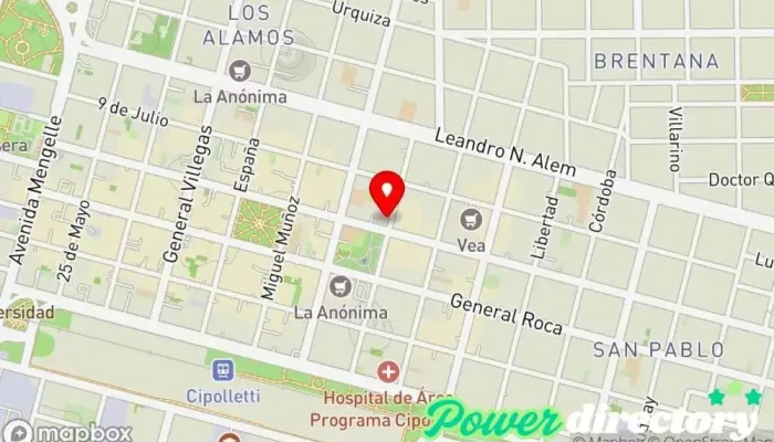 mapa de C&P - Prestamos Personales A Sola Firma Institución financiera en Cipolletti