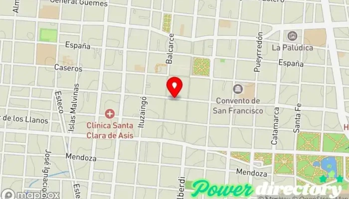 mapa de Credi Ab Institución financiera en Salta