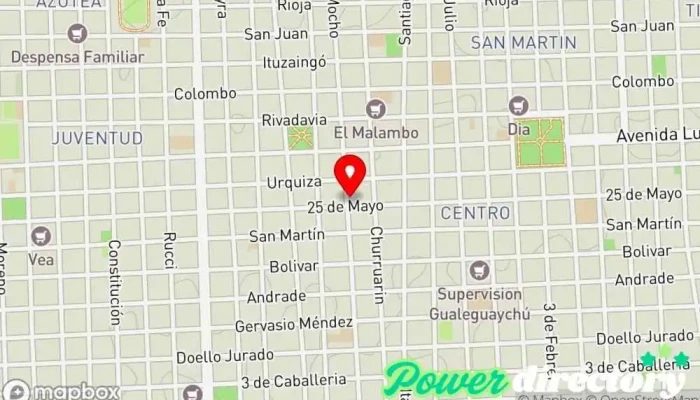 mapa de Crediexpress - DolarOk, Gualeguaychú Oficina de cambio de divisas, Agencia de préstamos en Gualeguaychú