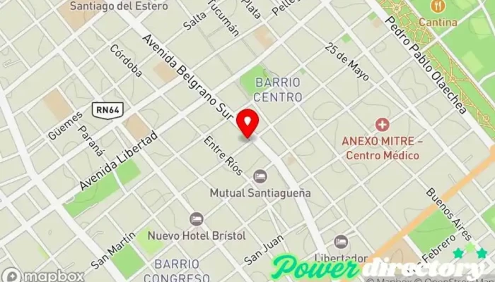 mapa de Credifast Servicios Financieros Consultora financiera, Agencia de préstamos en Santiago del Estero