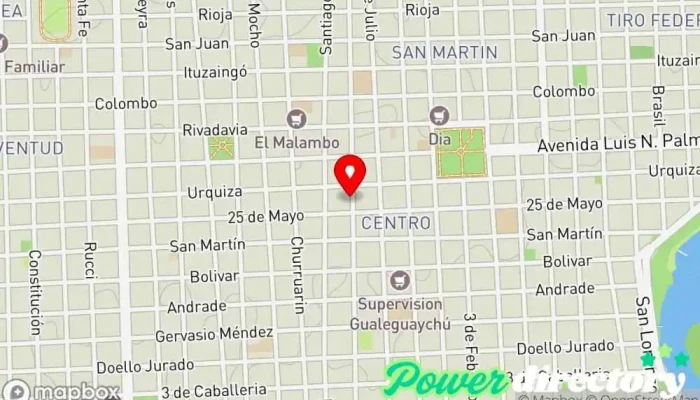 mapa de credife Institución financiera en Gualeguaychú