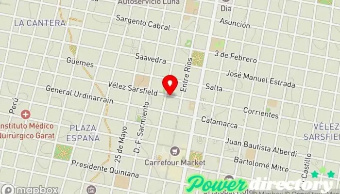 mapa de Credife Agencia de préstamos, Institución financiera en Concordia
