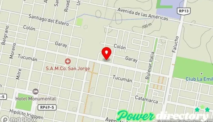 mapa de CREDIFIN EXPRESS SAN JORGE Servicio de envíos en San Jorge
