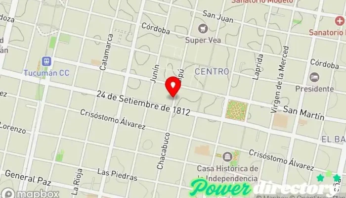 mapa de CREDIL Institución financiera en San Miguel de Tucumán