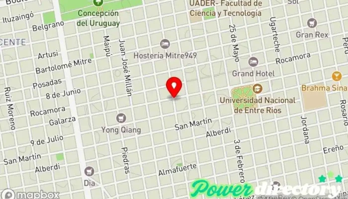 mapa de CREDIL Institución financiera en Concepción del Uruguay