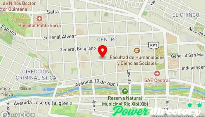 mapa de Credil Préstamos en efectivo Institución financiera en San Salvador de Jujuy
