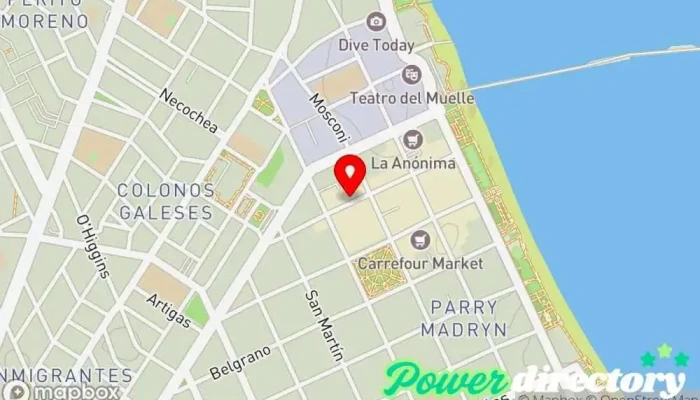 mapa de CREDIL Préstamos en efectivo Institución financiera en Puerto Madryn
