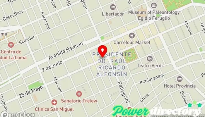 mapa de CREDIL Préstamos en efectivo Institución financiera en Trelew