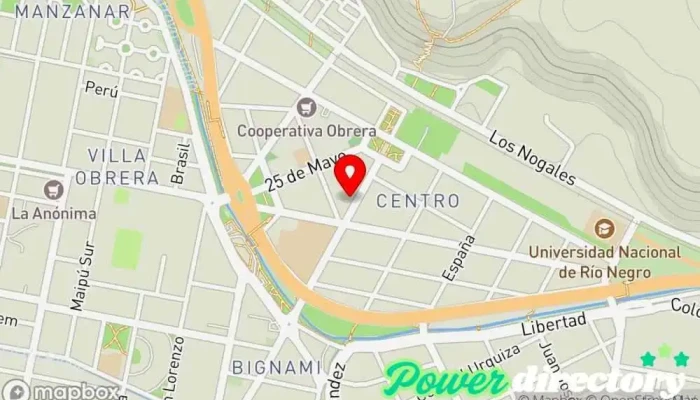 mapa de CREDIL Préstamos en efectivo Institución financiera en Villa Regina