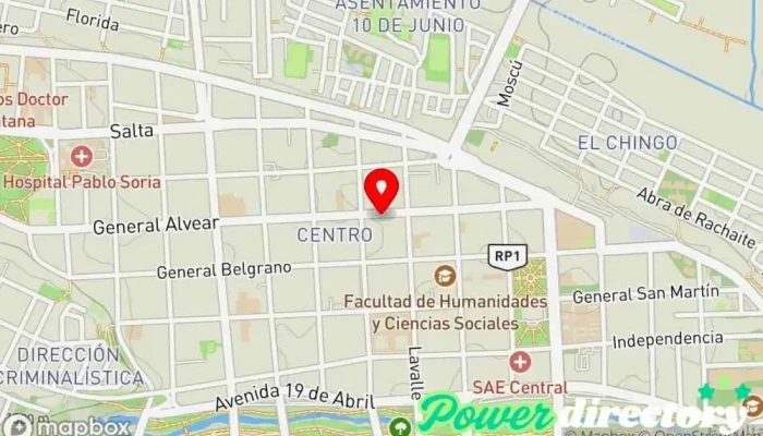 mapa de Credimas Institución financiera en San Salvador de Jujuy