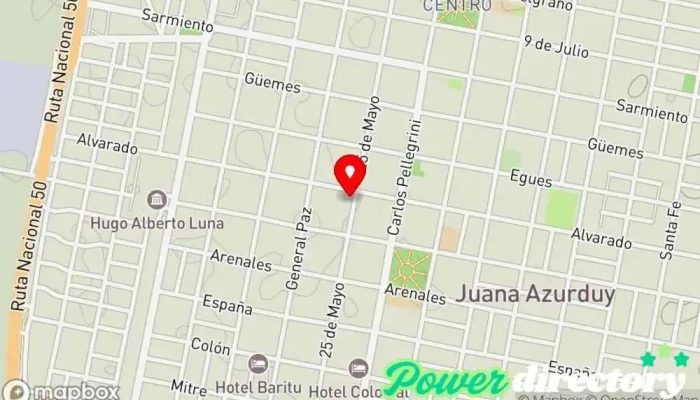 mapa de Credimas Institución financiera en San Ramon de la Nueva Oran