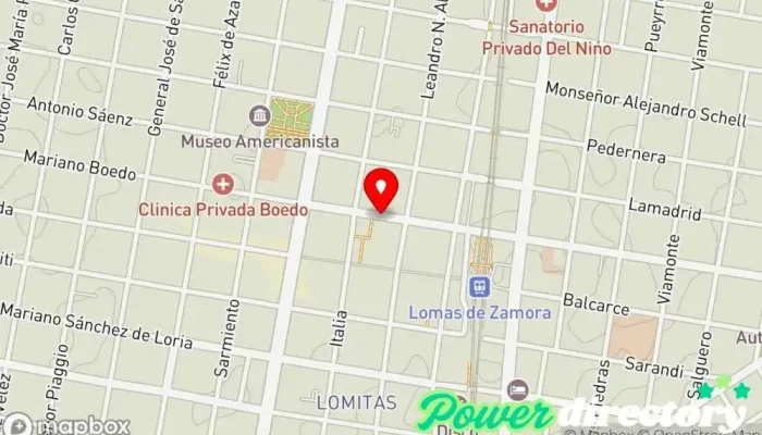 mapa de Credipaz Institución financiera en Lomas de Zamora