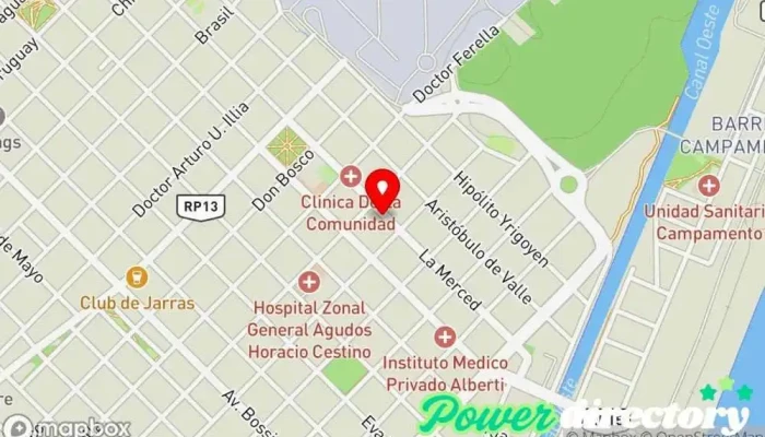 mapa de Credipesos Institución financiera en Ensenada