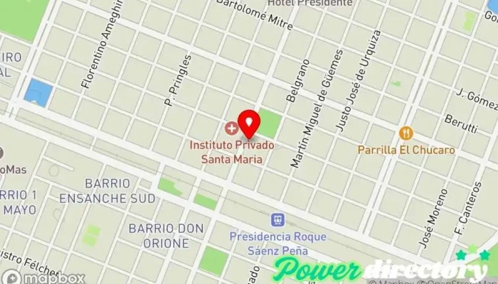 mapa de Credipesos Institución financiera en Sáenz Peña