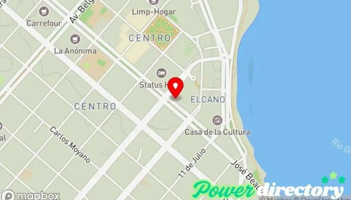 mapa de Credisur Río Grande Institución financiera en Río Grande