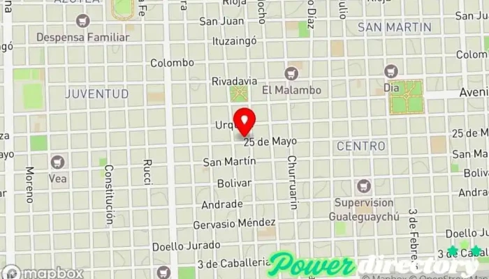 mapa de Crédito Argentino Institución financiera en Gualeguaychú