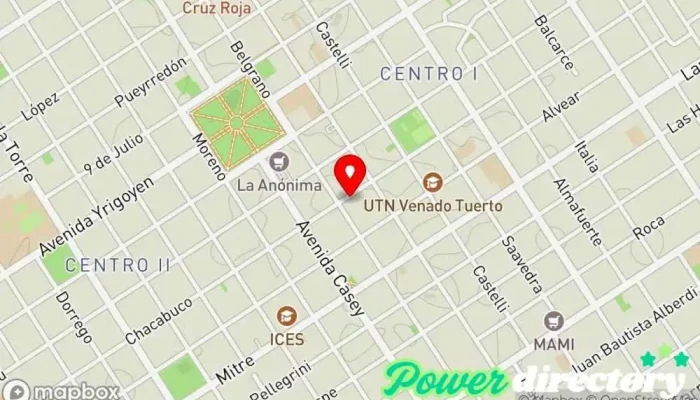 mapa de Crédito Argentino Institución financiera en Venado Tuerto