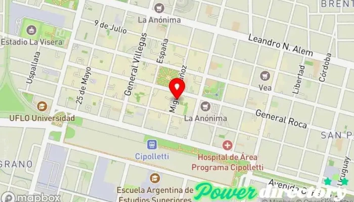 mapa de Credito Argentino Institución financiera en Cipolletti