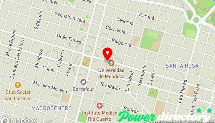 mapa de Credito Argentino Institución financiera en Río Cuarto