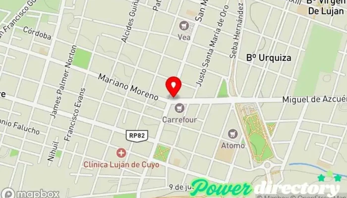 mapa de Crédito Argentino Institución financiera en Luján de Cuyo