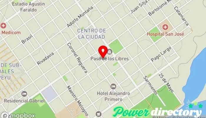 mapa de Crédito Argentino Institución financiera en Paso de los Libres