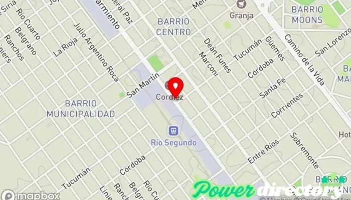 mapa de Crédito Argentino Institución financiera en Río Segundo