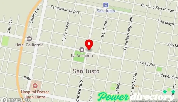 mapa de Crédito Argentino Institución financiera en San Justo