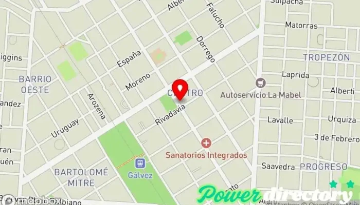 mapa de Crédito Argentino Institución financiera en Gálvez