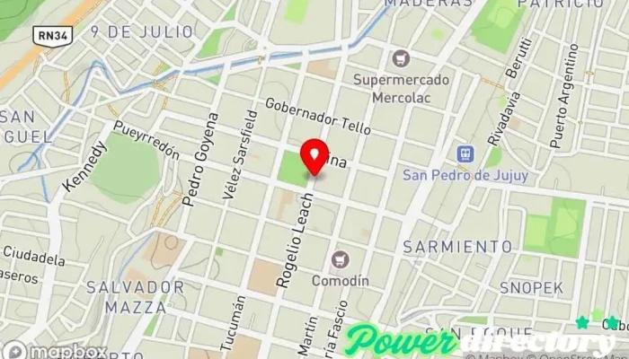 mapa de Crédito Argentino Institución financiera en San Pedro de Jujuy