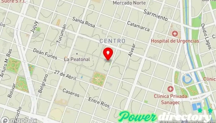 mapa de Crédito Argentino Agencia de préstamos en Córdoba