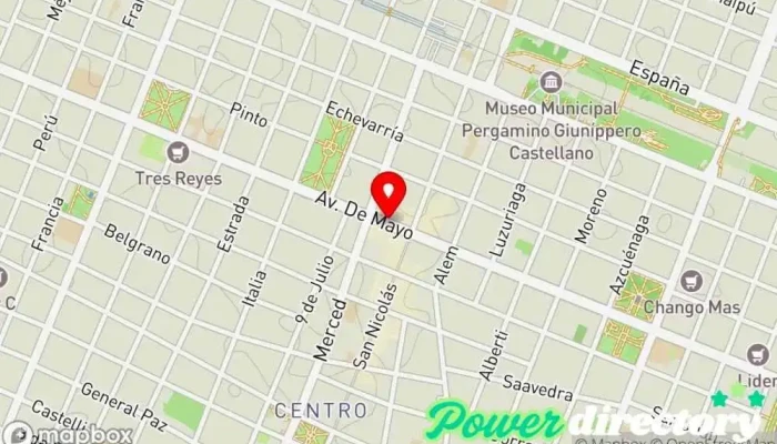 mapa de Crédito Argentino Institución financiera en Pergamino
