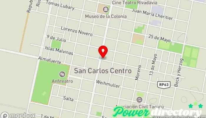 mapa de Crédito Argentino Institución financiera en San Carlos Centro