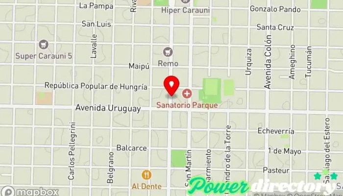 mapa de Crédito Azteca Agencia de préstamos en Villa Angela