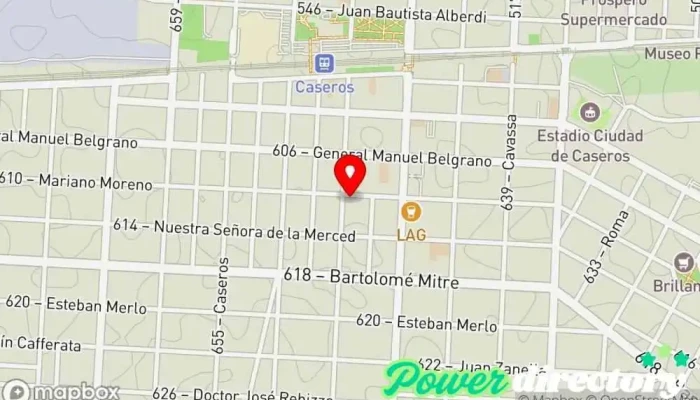 mapa de Credito de Apoyo Comercial SA Banco en Caseros